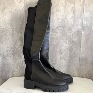 Stuart weitzman 5050 ultralift leather over the knee Platform Boots sz 5